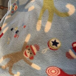 sock monkey blanket